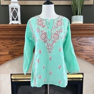 Two Embroidered Bollywood Tunic‎ Tops (Bundle of 2)